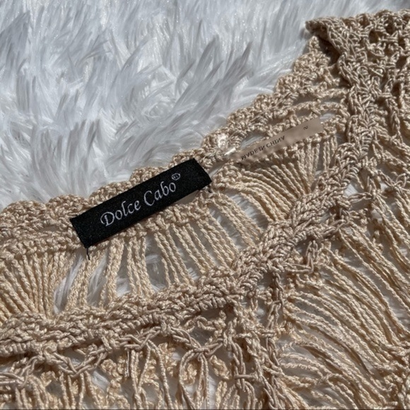 DOLCE CABO Sand Crochet Top Small - Picture 10 of 11